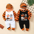 Halloween Baby Children's Costume One-piece Romper Romper Print Letter Long Leg Romper